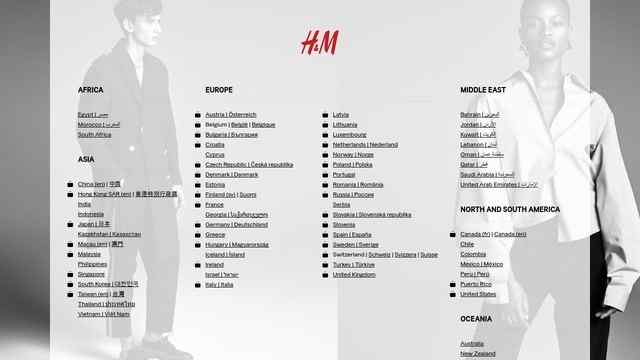 hm服装官网